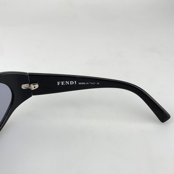 FENDI Sunglasses mod. 647 C3016 Black Oval Wrap Rhinestone Vintage Made in Italy main image 7